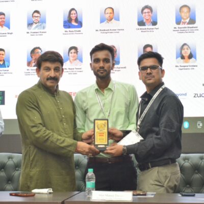 A Proud Moment for the Axitex Software Team as We Receive the Startup Award 2026 from Hon\'ble MP Shri Manoj Tiwari.
